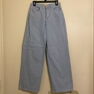 relaxed wide leg striped jeans🪼